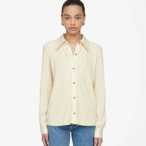 Anine Bing Nuri Shirt in Buttercream